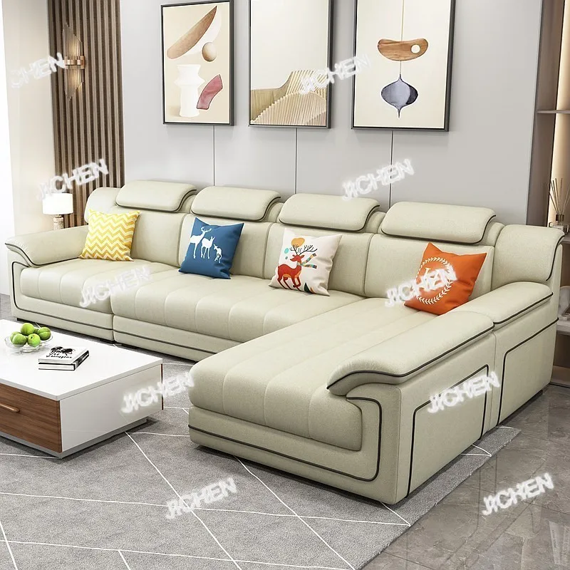 

ZQR Европейский гламурный диван для гостиной с наполнителем, индивидуальный L-образный диван для отдыха, модульный скандинавский ленивый диван Da Soggiorno, домашняя мебель