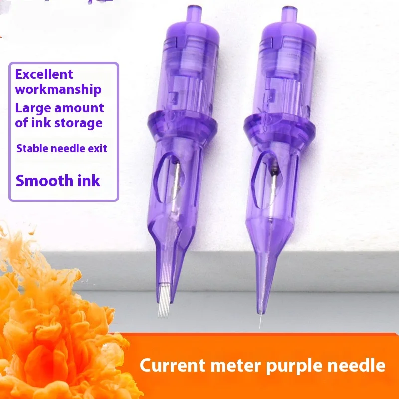 

Игольная машина для татуировки, игольная линия, татуировка бровей, игла для тела, машина для татуировки бровей, фиолетовая игла для татуировки «все в одном»