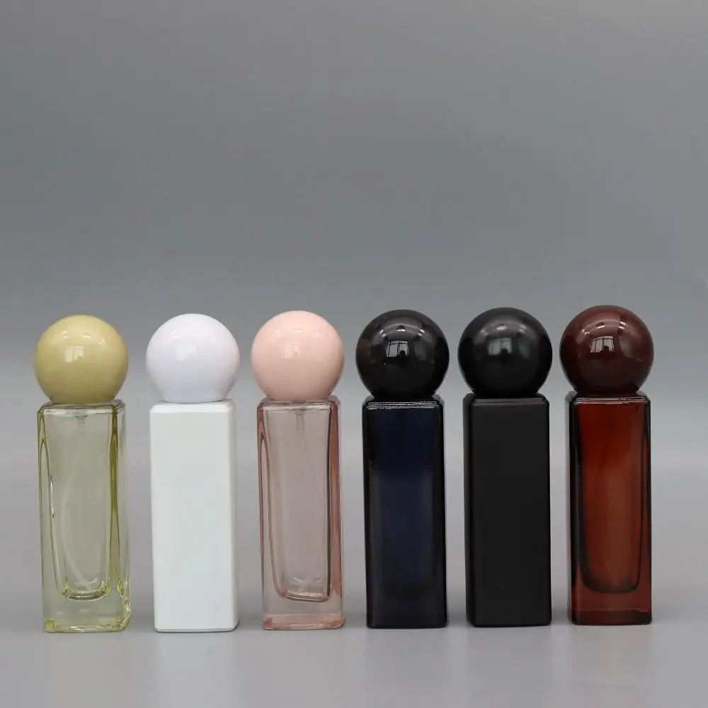 30ml Perfume Bottle Portable Spray Glass Bottle Ball Lid Cosmetic Container Travel Ultra Mist Atomizer Sanitizer Sprayer