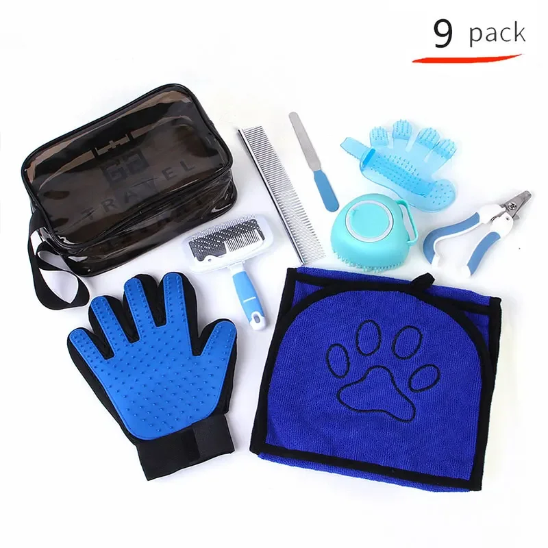 

Pet Grooming Trimming Beauty Pet Grooming Scissors Cat Dog Comb Nail Scissors Bathing Brush Glove Pet Grooming Supplies