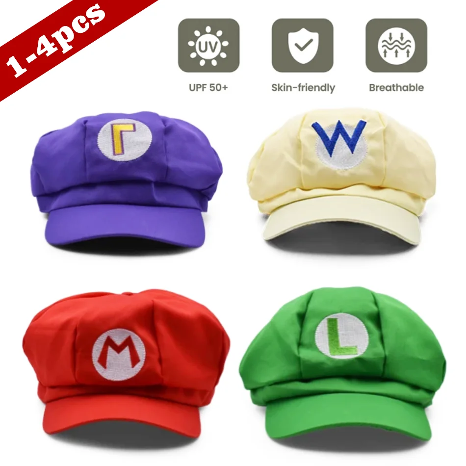 

4Pcs Anime Cosplay Baseball Caps Character Role Playing Hats Festival Party Costume Surprise Present Accessories