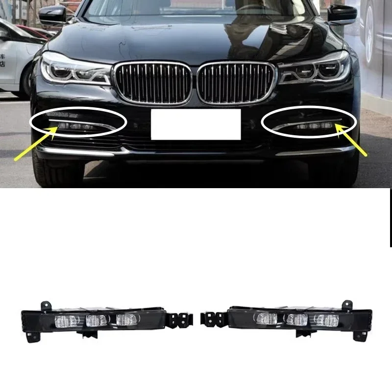 

Front Bumper Light Fog Lamp Assembly For BMW 7 Series LED Daytime Running Light Turn signal Auto Accessories