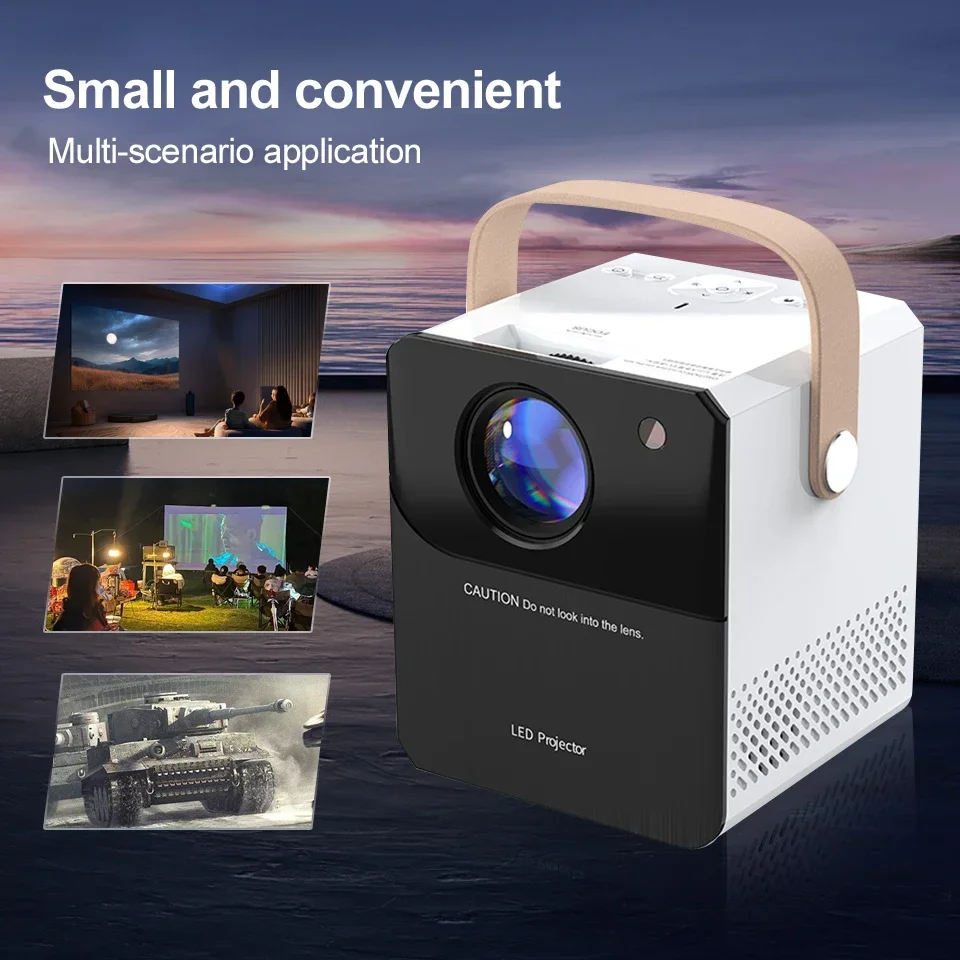 Smart Wi-Fi Projector Portable Projector 360° Speaker Movie 100 ANSI lumen projector 100 inches cy300