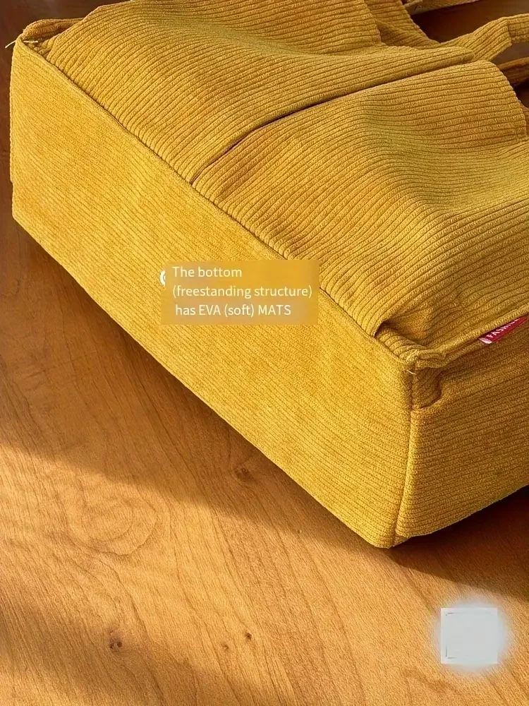 Cord-Umhängetasche Stilvolle Pendler-Schultertasche mit Mehreren Geräumigen Fächern Handtasche für Damen – Detail 32