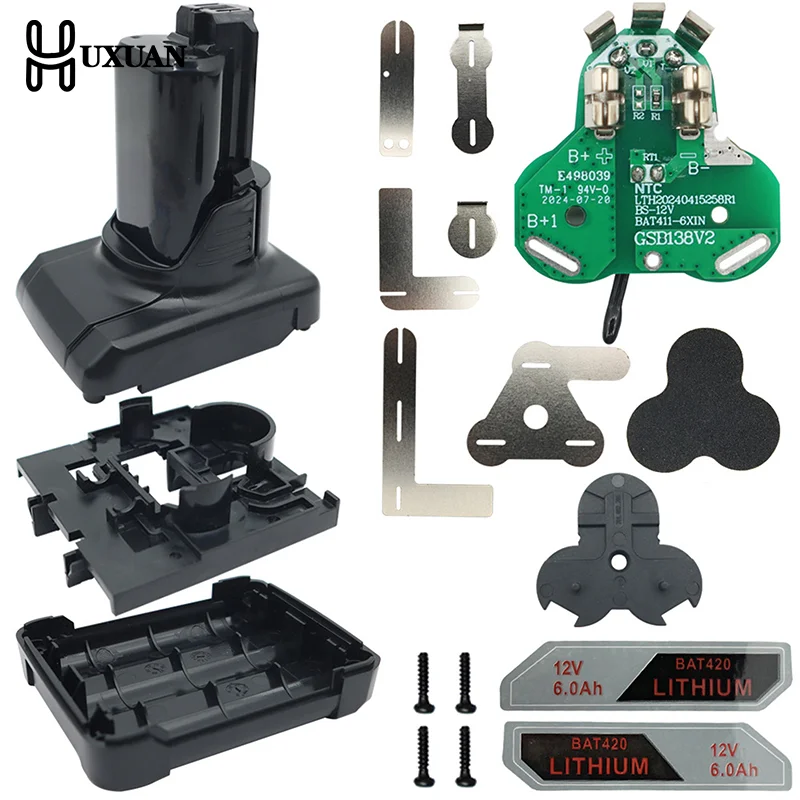 10.8V 12V Li-ion Battery Protection Board Case - BAT420 Plastic Housing Shell For BAT412A BAT413A BAT411 PCB Box
