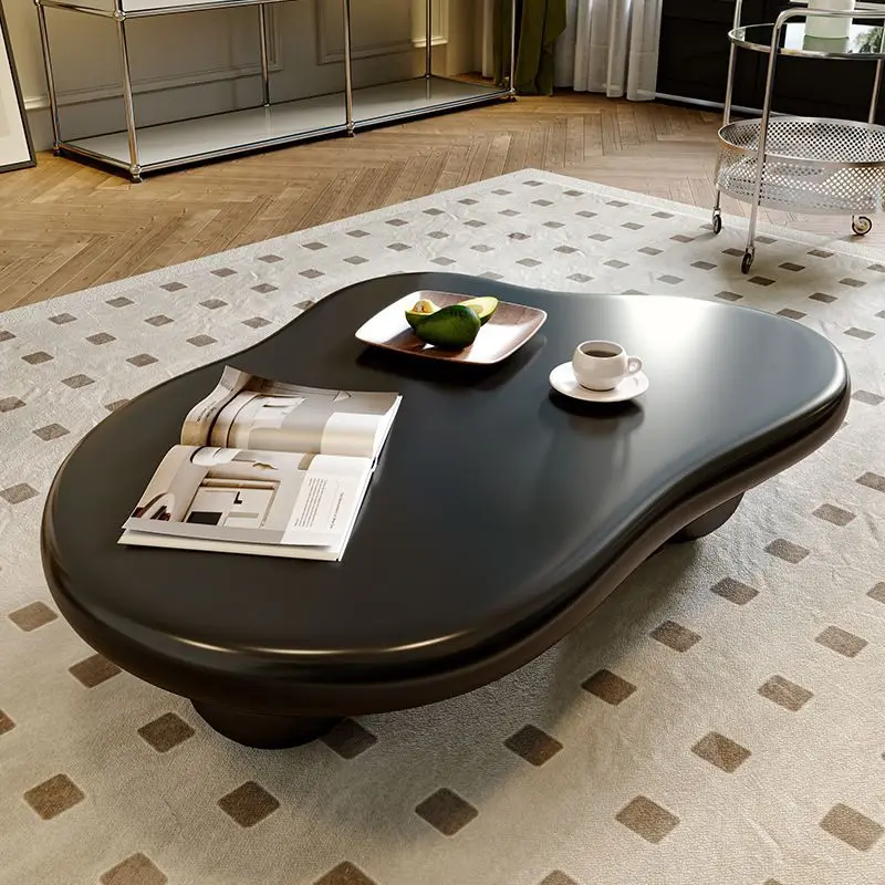 Atmosphere Cream Wind Cloud Blossom Style Living Room Sofa Tea Table Irregular Cloud Table Cute Irregular Indoor Tea Tables