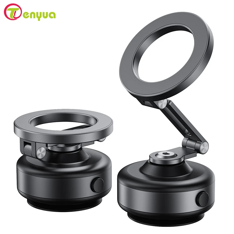 

For Magsafe Magnetic Vacuum Car Phone Holder 360° Rotation Folding Magnetic Car Stable Holder for iPhone 16 15 14 13 12 Pro Max