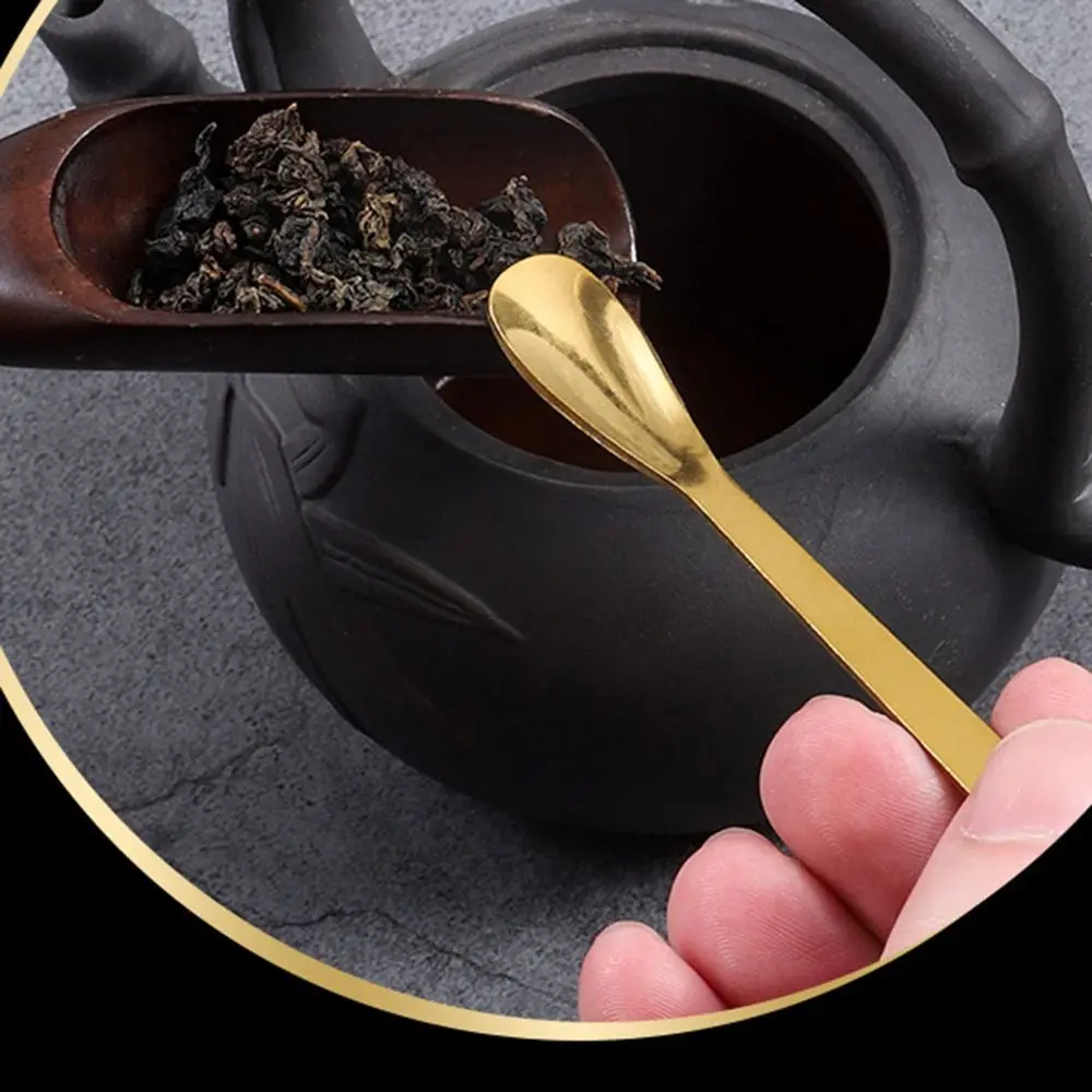 New Stainless Steel Tea Sticks Japanese Traditional Matcha Spoon Leaf Spatula Teaware Leaf Tea Scoops