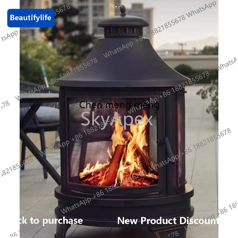 

a56 Manufacturer Supplier Black Steel Corten & Cast Iron Outdoor Fire Pit Table - Heavy Duty Rustproof Safe Durable Garden Cam
