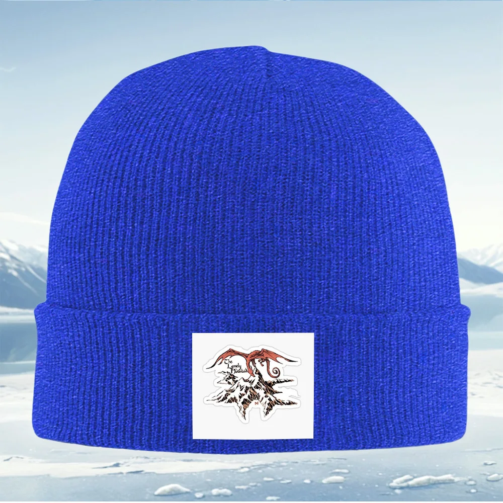 Dragão atop solitário vista de montanha das mulheres dos homens unisex chapéu de malha gorro pulôver inverno térmico quente natal ao ar livre ciclismo