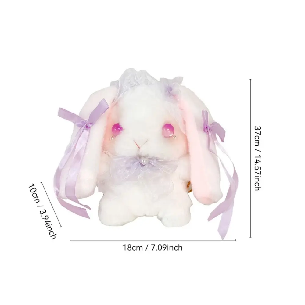 New Cute Bunny Plush Bag Lolita Shoulder Bag Kawaii Princess Sweet Pearl Chain Crossbody Bags Long-eared Rabbit Purse