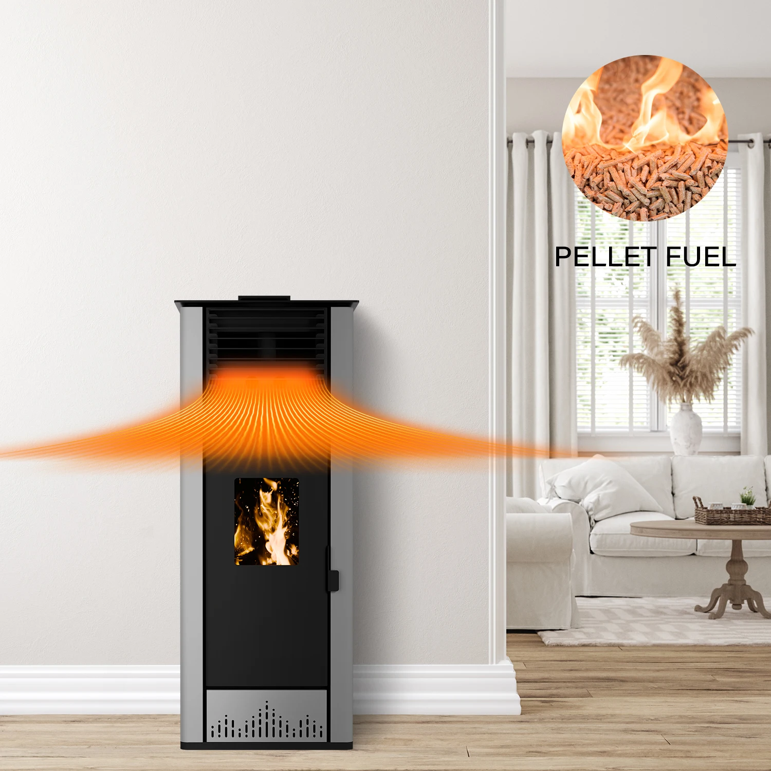

Energy-saving Home Applicable Fast Heating Technology Ecological Certified Low Emission Pellet Stove