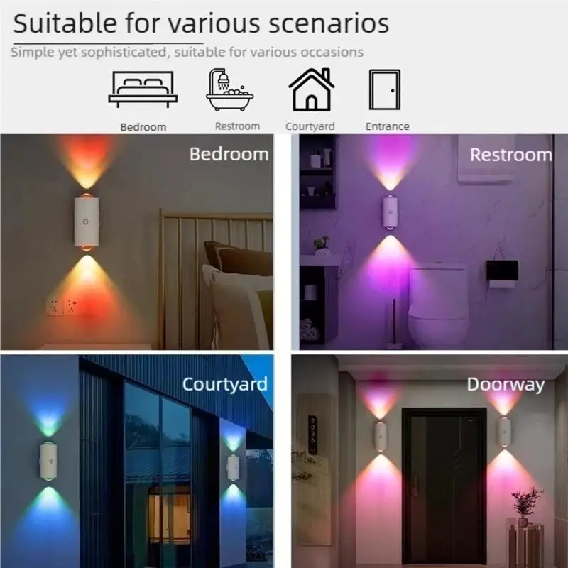 Hands Night Light For Wall Door Frame Mount Type C Charging D2RD