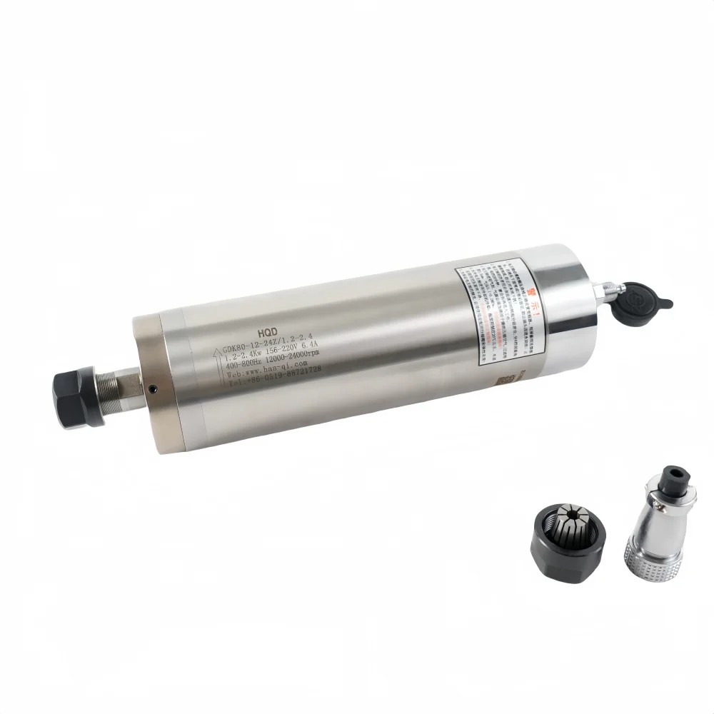 

HQD GDK80-12-24Z/1.2-2.4 High Torque Spindle Motor For Metal Milling 2.2 Kw 4Poles Low Speed High Torque