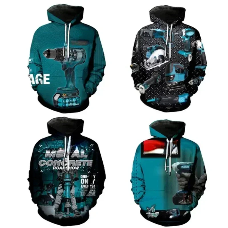 

Beautiful Makita Tools Hooded Sweatshirt Casual Hoodie 3D Printed Hoodies Oversized Haikyuu Graphic Cosplay Men's Clothing