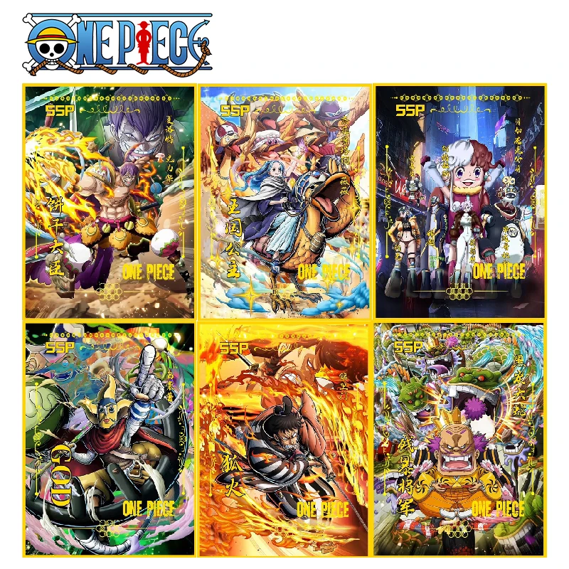 

One Piece Ssp-Series Anime Characters Chopper Burukku Nefertari D Vivi Bronzing Color Flash Collection Card Birthday Gift