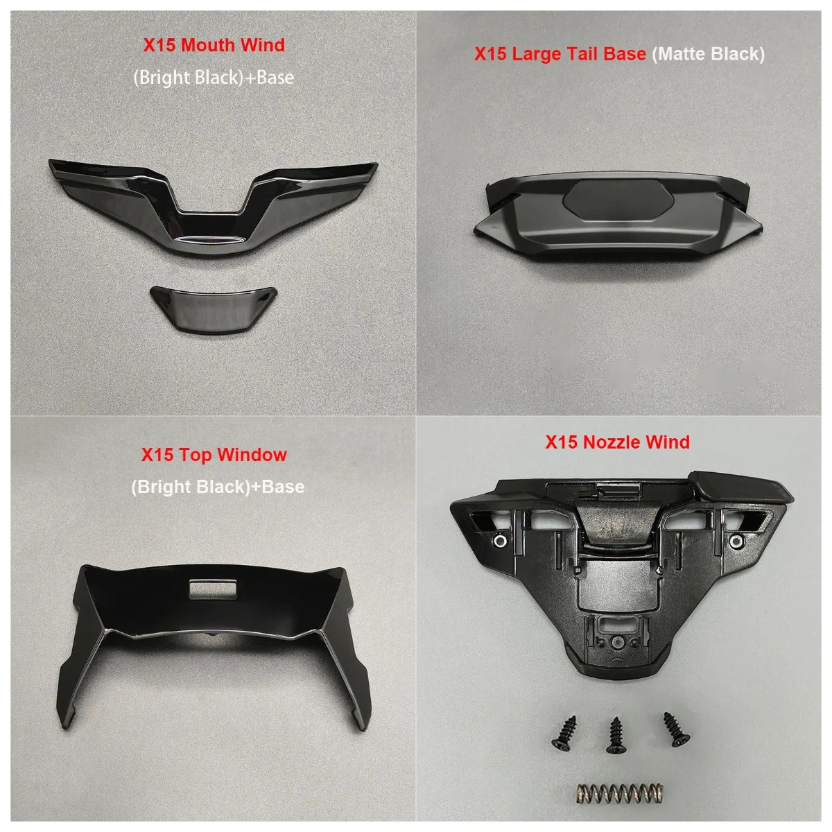 

Large Tail Wing for SHOEI X15 Nose Guard Base Helmet Accessories for Z8 X15 RF1400 CWR-F2R NXR2 Back, Mouth Wind Window Chin