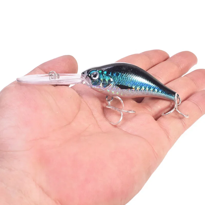 1 Pc Floating Crank Fishing Lure Diving Trolling Minnow Wobblers Tackle Artificial Hard Bait for Bass Pike Carp Crankbait Pesca