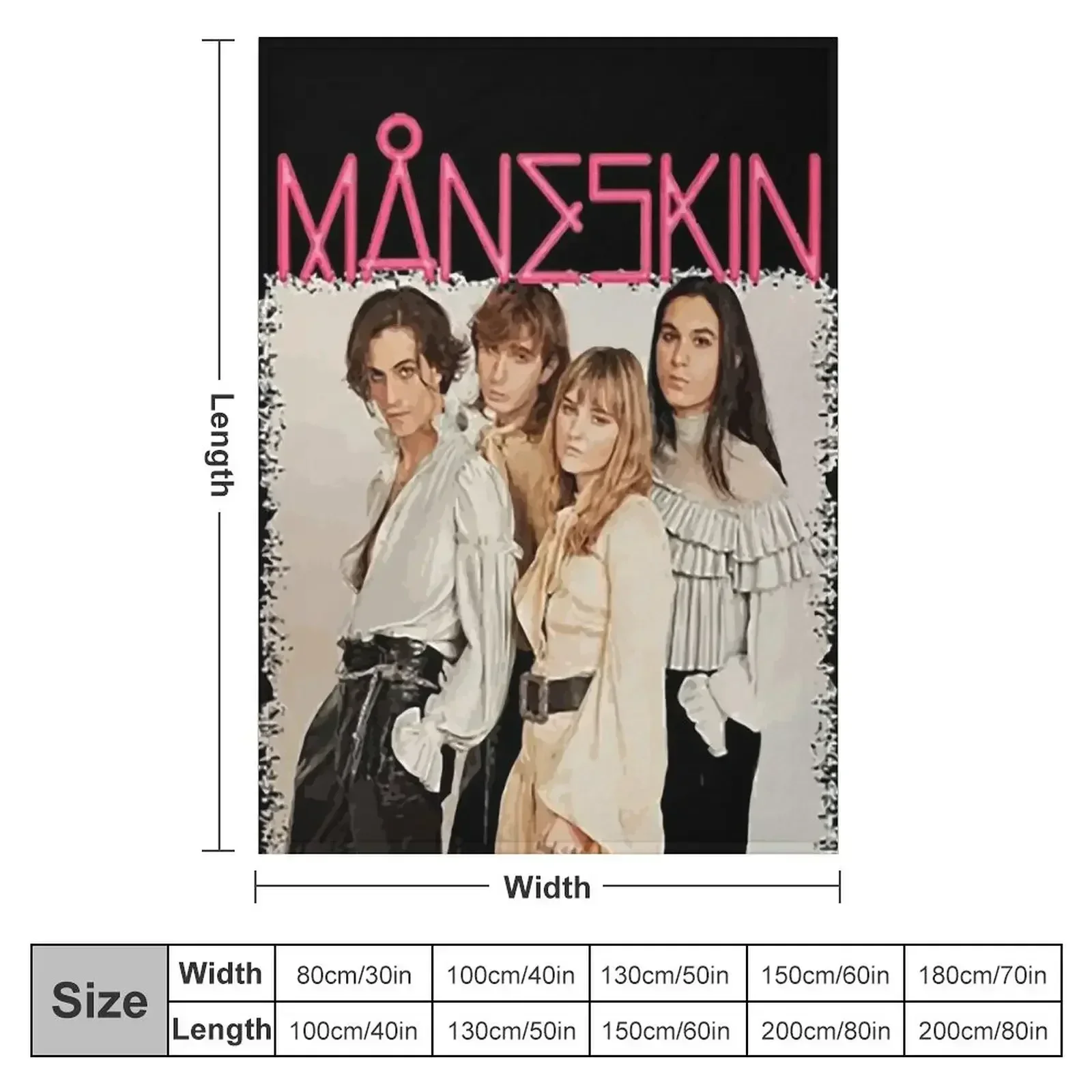 The Official Merchandise of M?neskin - Maneskin Throw Blanket Plaid heavy to sleep Bed covers Beach Decorative Sofa Blankets