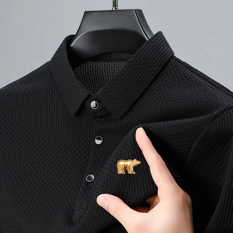 

Summer men's breathable POLO shirt outdoor sports T-shirt top Business casual POLO shirt men's short-sleeved top