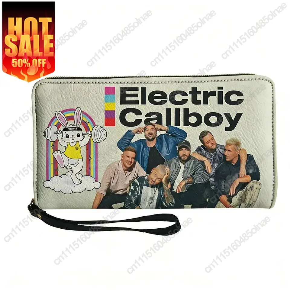 Electric Callboy Electronic Band Custom Purse Mens Womens Zipper Long Wallets Double Print Portable Wallet Gift Bag