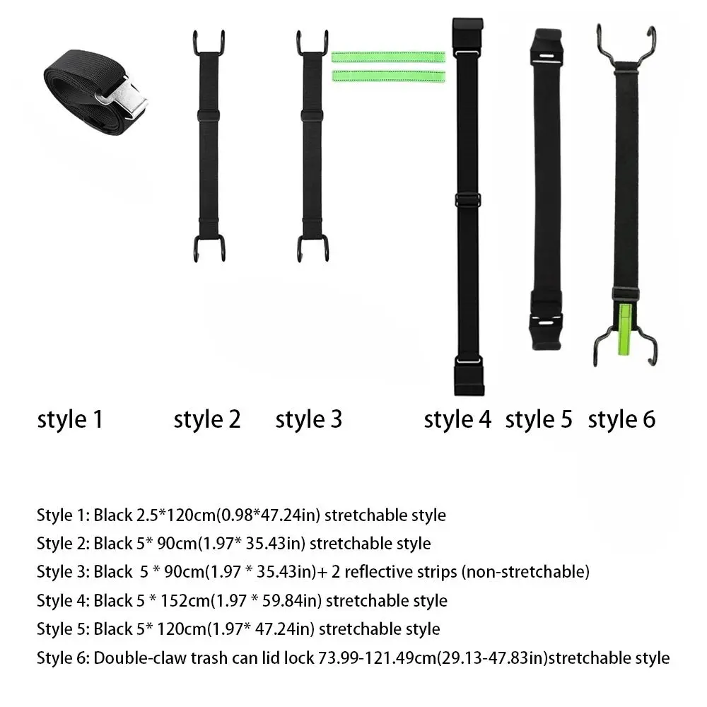 Anti Slip Adjustable Trash Can Lock Adjustable Security Strap Garbage Can Lock Tear Resistant Raccoon Bear Proof Bin Lid Lock