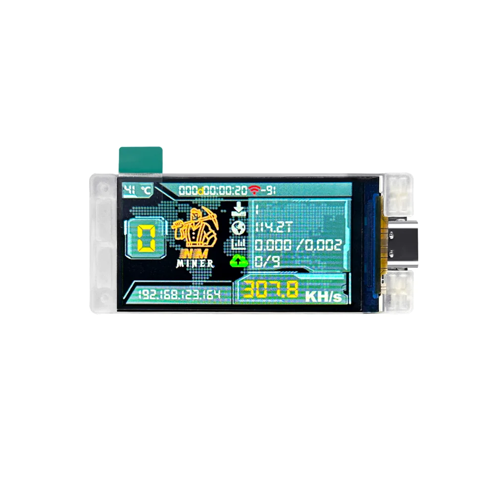 Pro Version Nerd Miner BTC Crypto Solo Lottery 310KH/s Heltec Vision Master T190 Win  with Low Power Consumption WiFi Connection