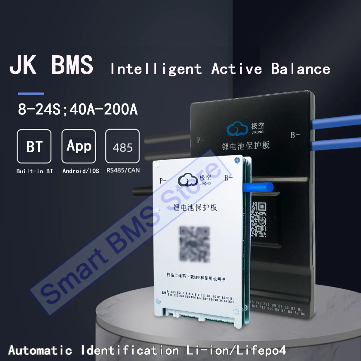 4s 7s 8s 13s 16s 20s 24s 32S 12v 24v 36v 48v 60V 72V 96v 100a 200a 300A Display JIkong NX JKBMS Board Lto Smart Jk Bms Lifepo4 image 5