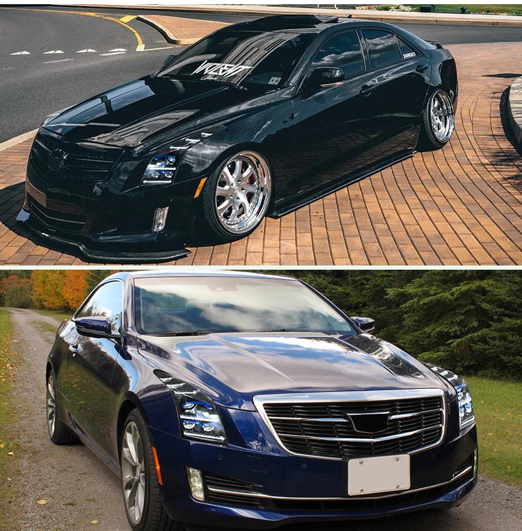 المصابيح الأمامية لكاديلاك ATS 2013-2018 مع إشارة الانعطاف المتتابعة للرسوم المتحركة #4