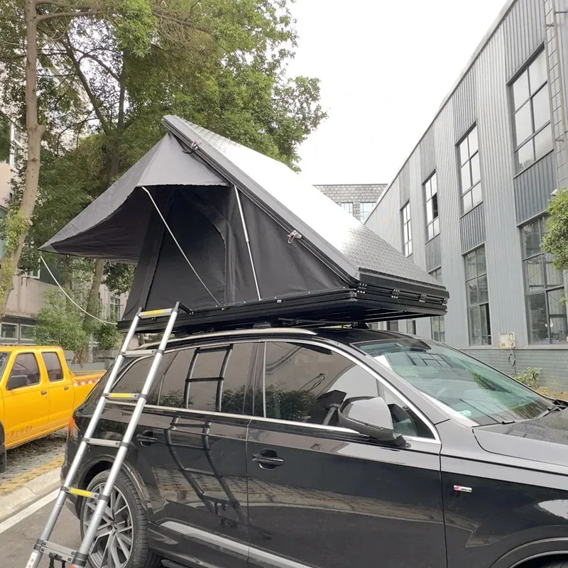 

New Style Outdoor Camping Aluminum Car Roof Top Tent for 4x4 Offroad Hard Shell Triangle 2-3 Person Four Season Tent