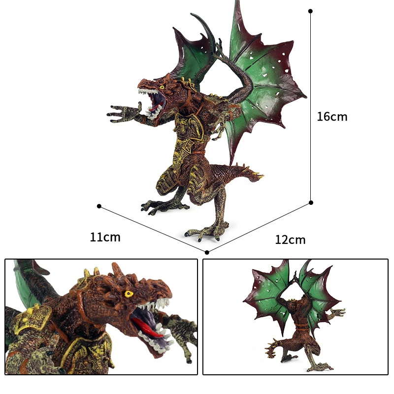 재미있는 신화 모델 지옥 악마 드래곤 유령 매직 드래곤, 두 머리 드래곤 썬더볼트 매직 드래곤, 어린이 동물 모델 장난감