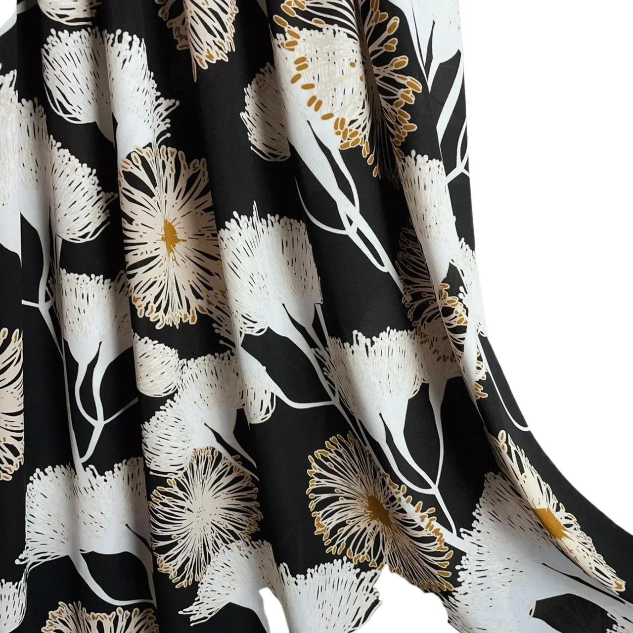 High-grade Opaque Printed Chiffon Fabric By Meter for Hanfu Clothing Sewing Thin Smooth Floral Pattern Skirts Textile Breathable