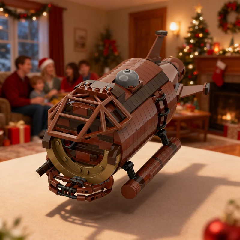 562pcs MOC SM-13 Iron Lung Submarine Markiplier Aquazone Model Building Blocks Toys Architecture Christmas Gift Art Education