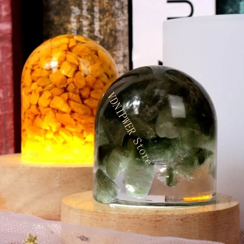 

Oversized Ornament Mold Crystal Epoxy Semi-cylindrical Silicone Mold D08E