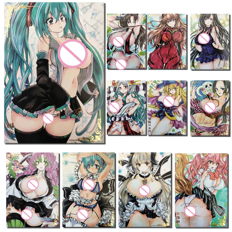 

Anime Goddess Story HI card Hand-drawn characters Hatsune Miku Rem Black Magician Girl Yamato Kanroji Mitsuri Birthday present