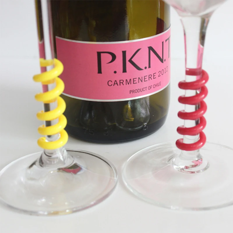 

6pcs/set Non-Slip Drink Identifiers Creative Silicone Wine Glass Markers Colorful Reusable Cup Tags For Party Wedding