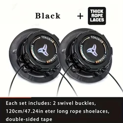 1pair Metal Wire Swivel Automatic Buckle Rope Sneaker ShoeLaces for Kids/Adult No Tie Shoe Laces Quick Lock Shoestrings Sneakers