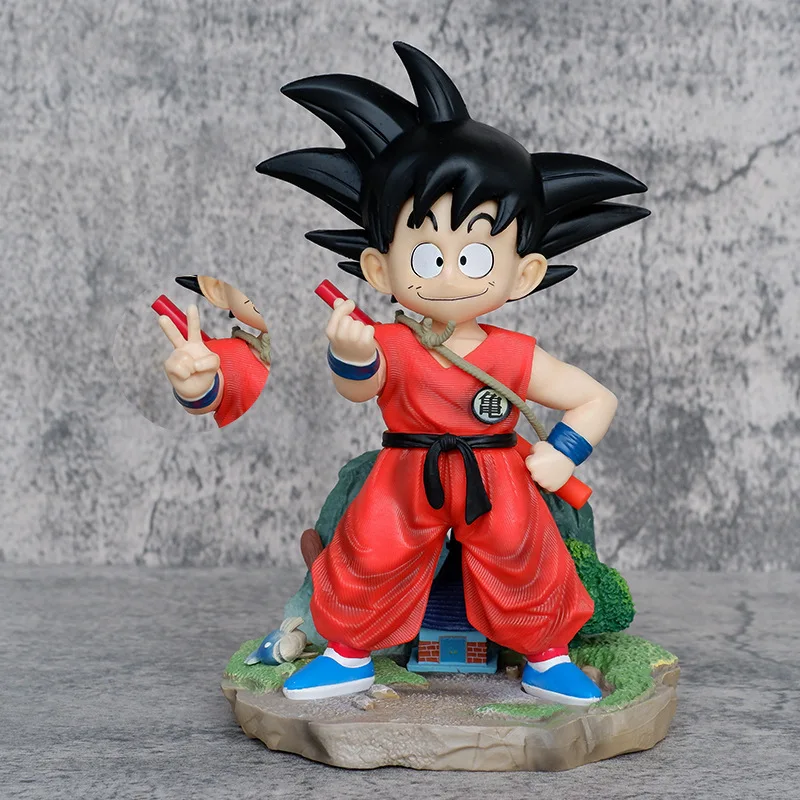 

19cm Anime Dragon Ball Z Super Saiyan Son Goku Heart Gesture PVC Action Figure Game Statue Collection Model Kids Toys Doll Gifts