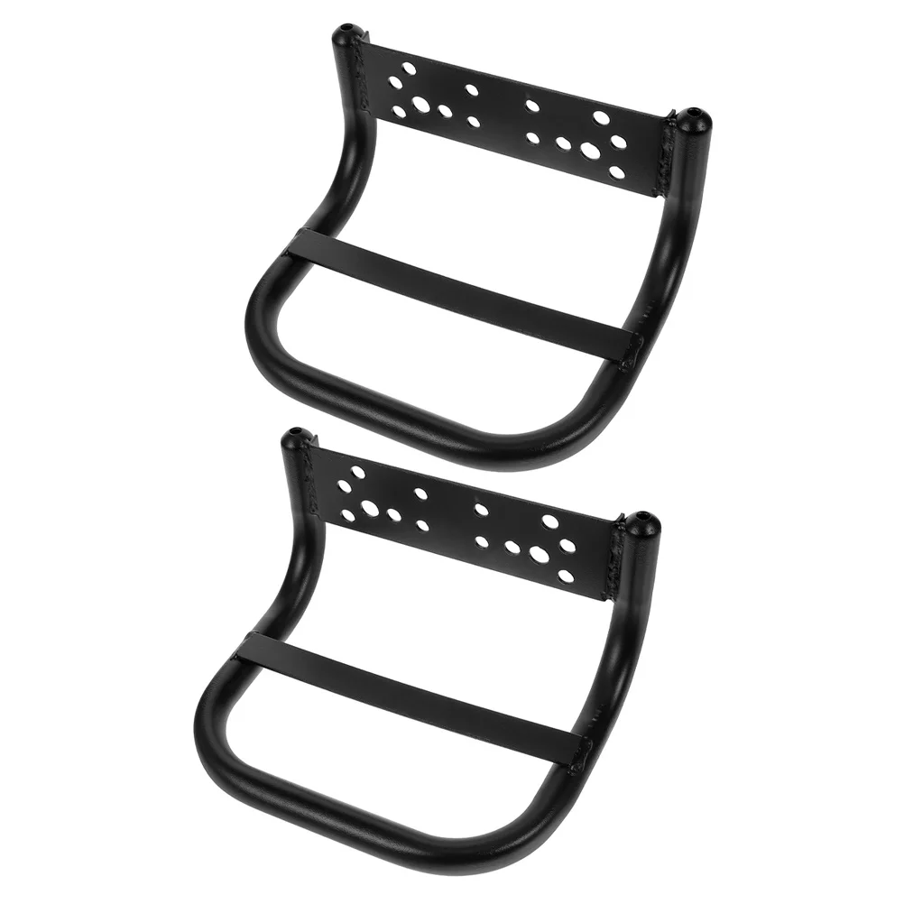 

2 Pcs Electric Car Rear Seat Armrest Bike Accessories Folding Seats Handle Grips Metal Bicycle
