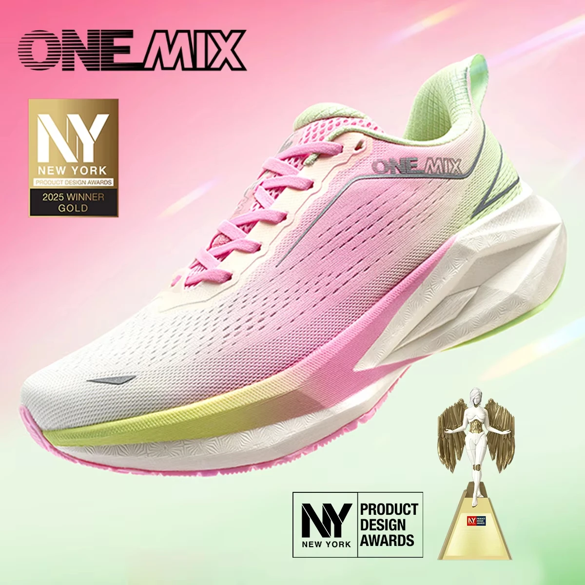 ONEMIX New Running Shoes for Men Anti Slip Wear-Resistant Walking Shoes Super Light Outdoor Athletic Training Jogging Sneakers