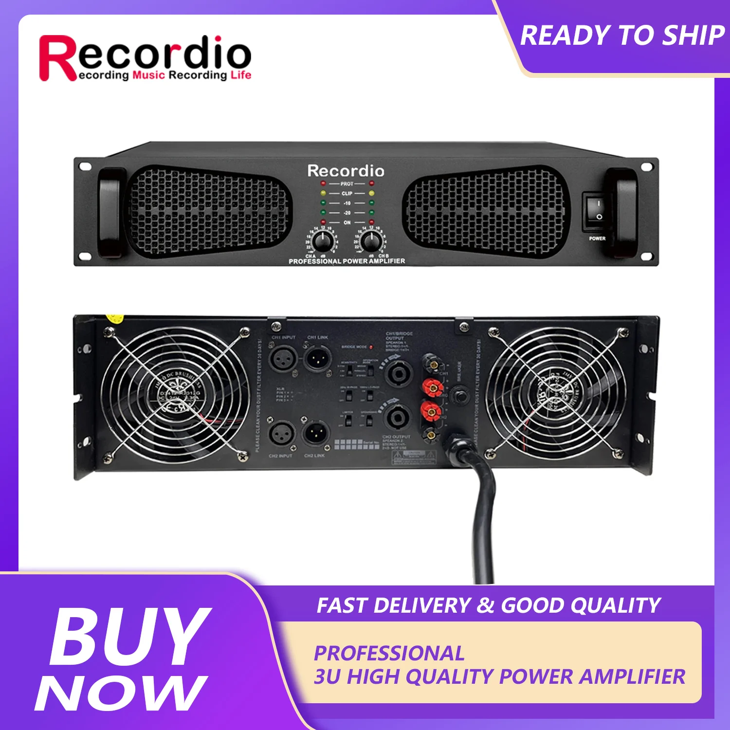 GAP-H1800 3U Power Amplifier 2000W 2 Channels Powerful Amplifier With High Quality For Professional stage performance