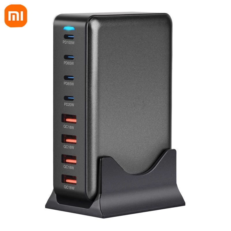 Xiaomi 320W GaN Charger USB Fast Desktop 8-port USB Type-C PD Charger Fast Charge 3.0 USB Type-C Fast Charger For iPhone Samsung