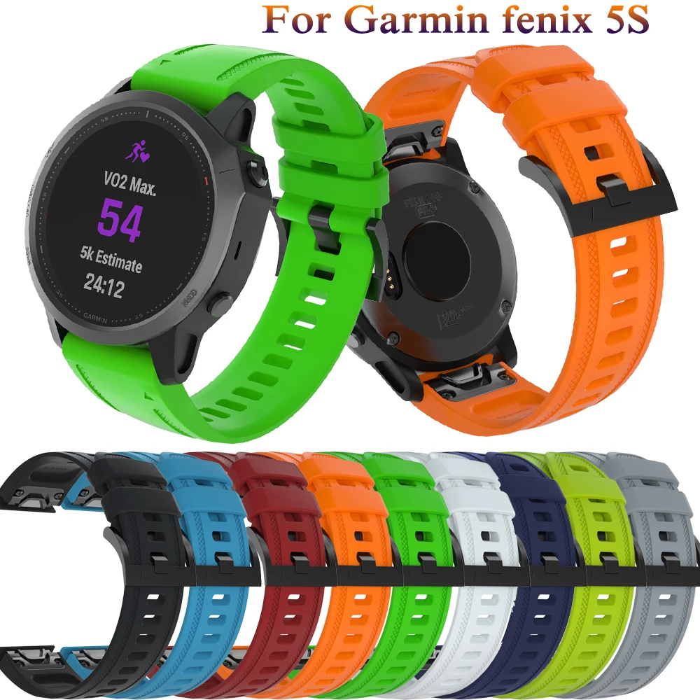 For Garmin Fenix 7s 6S 5S Watchband 20mm Bracelet Strap For Fenix 6s Pro 5s Plus Wristband Silicone Quick Replacement Wrist Band