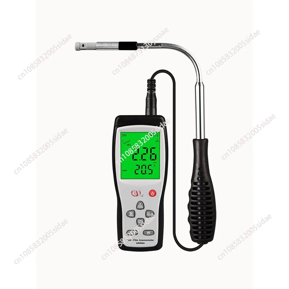 AR866A Thermal Air Speed and Volume Air  High Precision Anemometer Telescopic Micro Anemometer