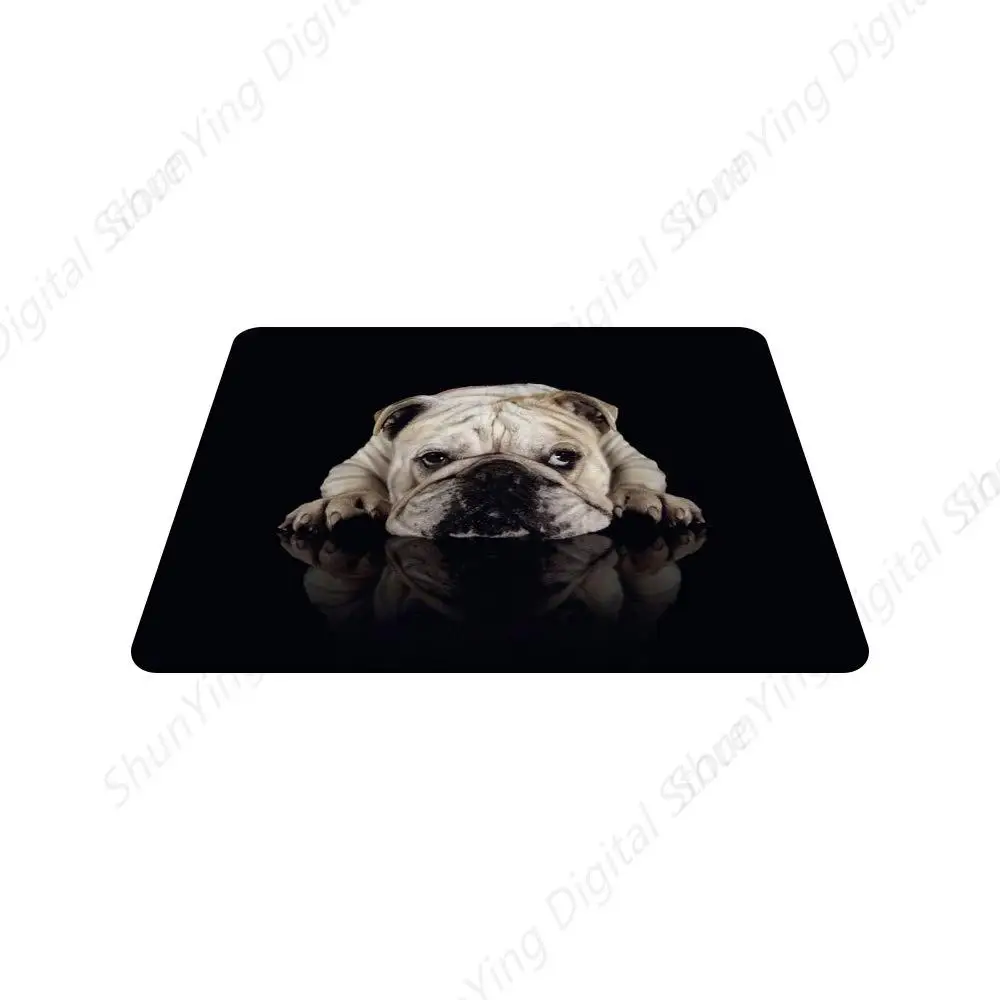 Игровой коврик для мыши Bulldog, коврик для мыши с милой собакой, компьютерный стол, ноутбук, офисный коврик для мыши, нескользящий резиновый подарок 25*30 см