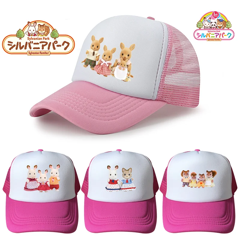 Sylvanians Families Cap Cartoon Character Print Baseball Hats Shade Sun Protection Baseball Caps Embellish Face Birthday Present