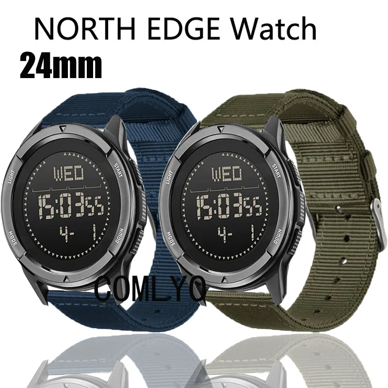 Wristband for NORTH EDGE ALPS APACHE 3 50MM Strap smartwatch Bands Nylon Canva Band