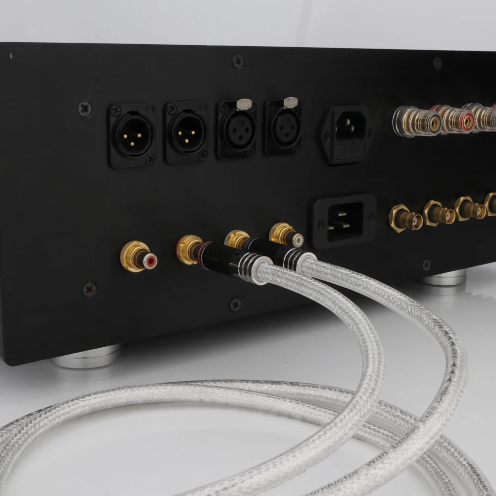Paar Reines Silber RCA-Kabel Sterling Silber Signalkabel Kohlefaser XLR-Kabel Verbindungskabel Audio-Kabel PSS Reines Silber – Detail 15