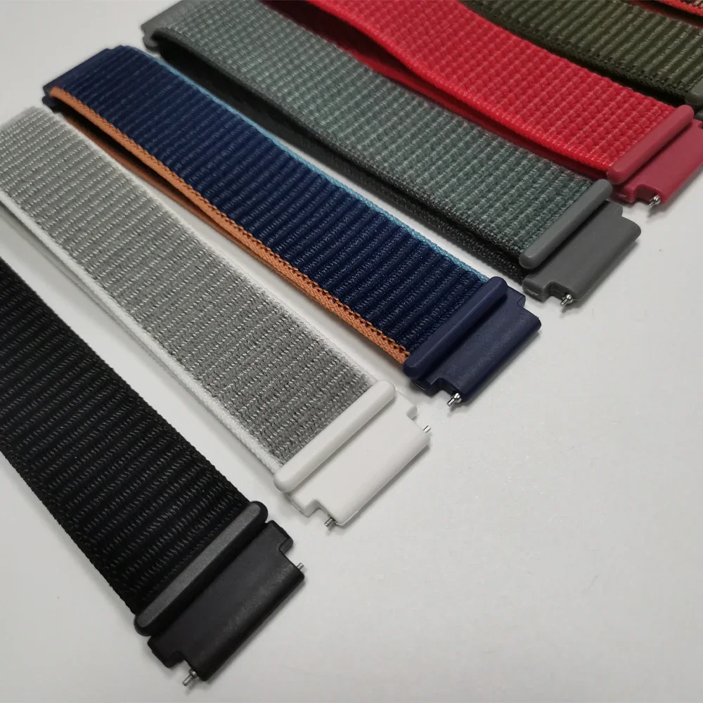 النايلون 20 مللي متر 22 مللي متر حزام ل Huami Amazfit GTR/GTS/4/3/2 42 مللي متر 46 مللي متر حلقة الفرقة Amazfit BIP 5 U/S التوازن/شيتا تنفس سوار