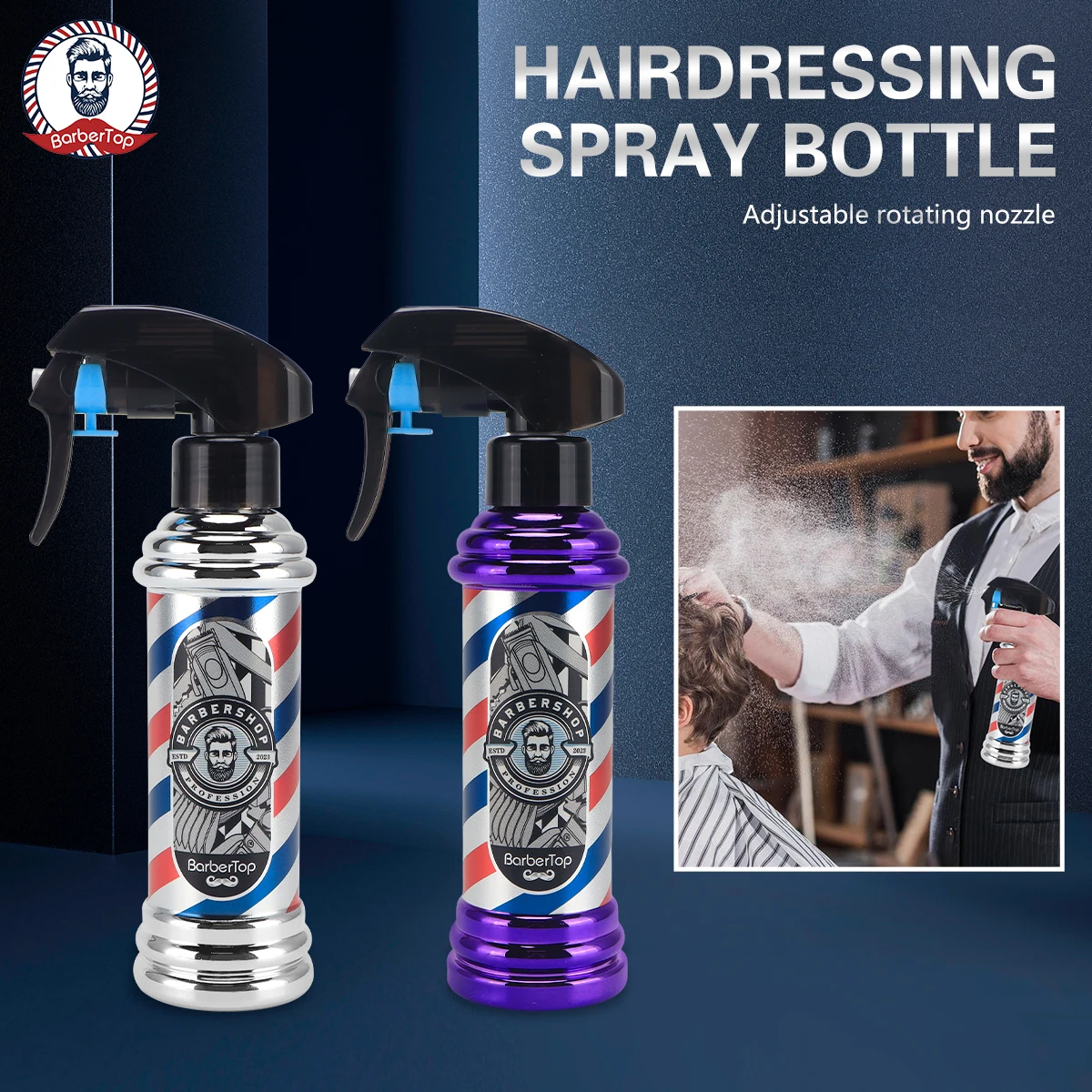 

Hairdressing Spray Bottle Refillable Bottles Continuous Mist Watering Can Portable Salon Barber Water Sprayer Tools